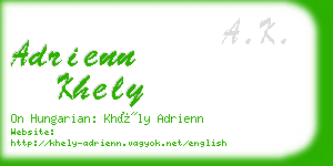 adrienn khely business card